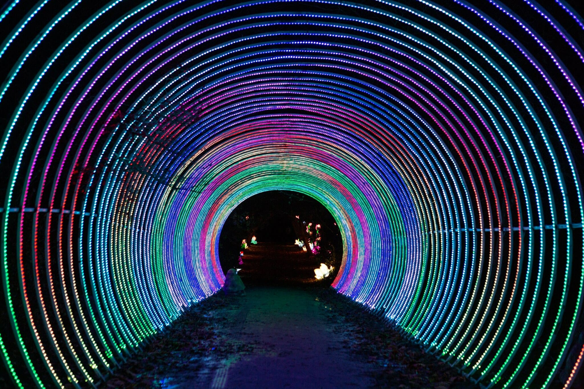 A huge rainbow tunnel. 