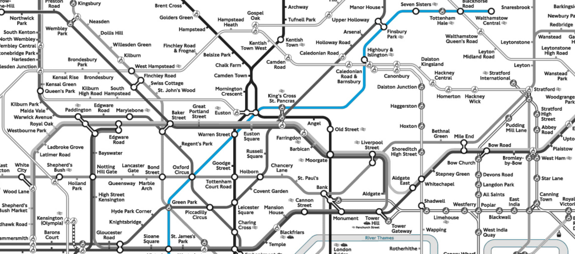 London Underground Victoria Line Map