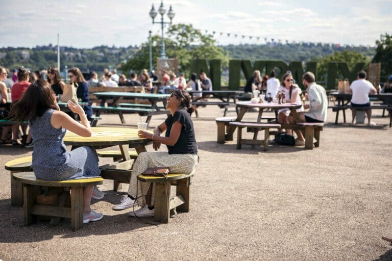 Alexandra Palace beer garden