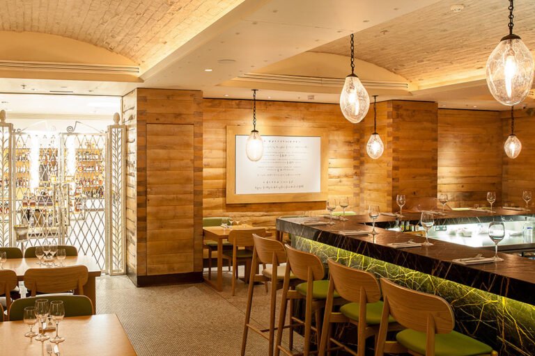 Fortnum & Mason's Wine Bar interior - best champagne bars in london 