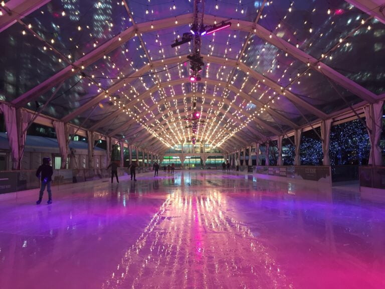 covered ice rink canary wharf