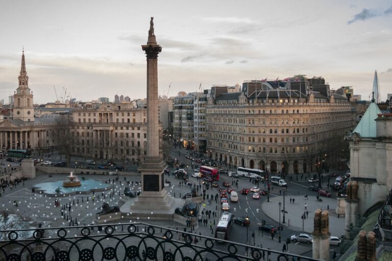 view from the rooftop at trafalgar st james