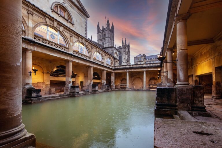The ancient baths in Bath