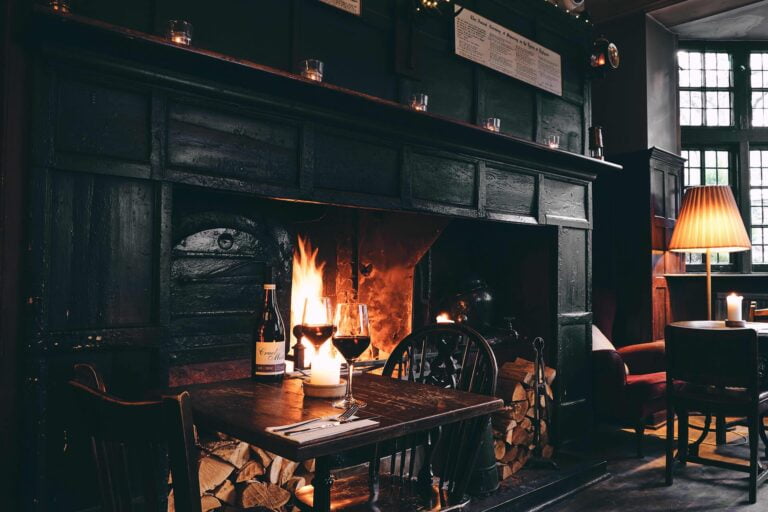 the wrestlers pub with a fireside