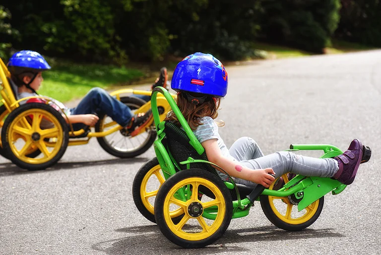Kids on banana bikes