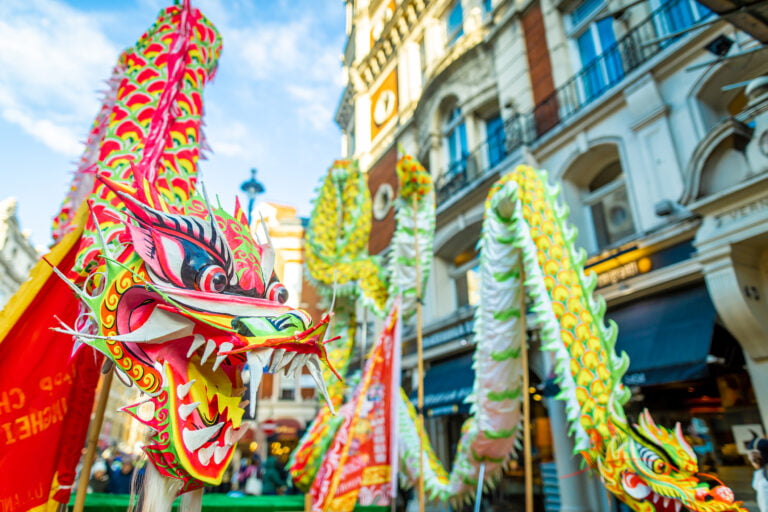 Chinese New Year Parade - Alexey Fedoren image of dragon in streets of london (January Agenda)