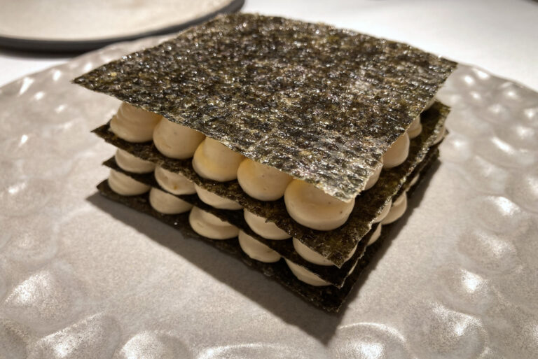 nori mille feuille dessert at kima