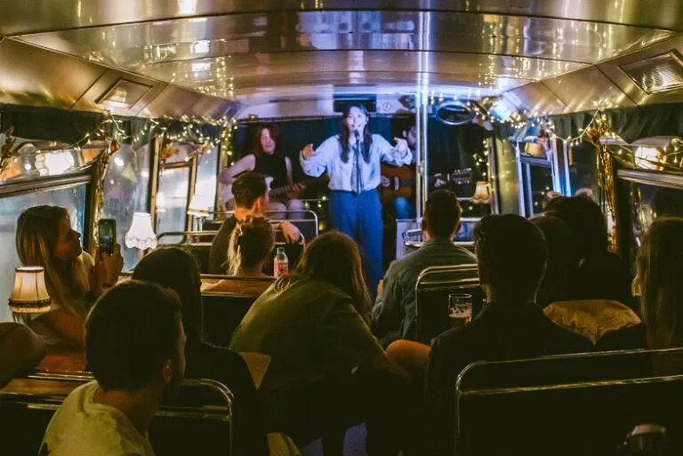 Ludo's bar on a double decker bus