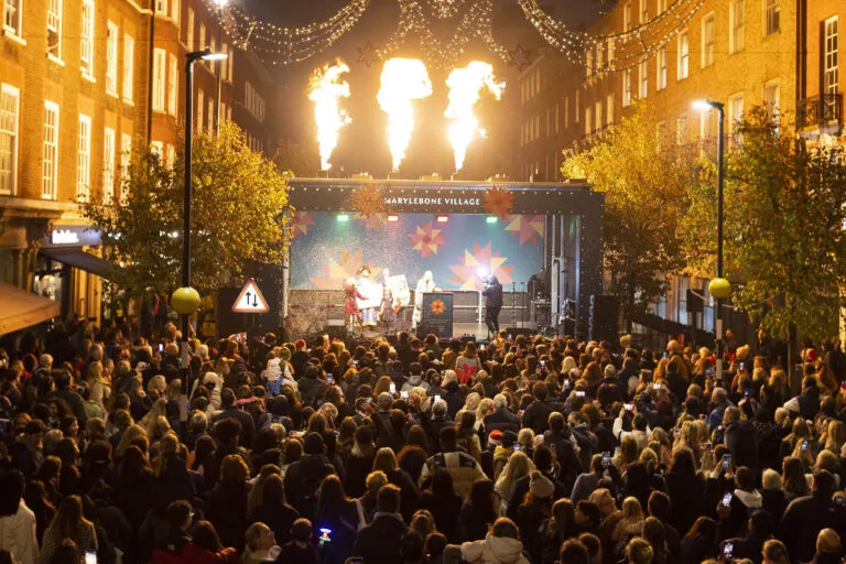 marylebone christmas lights switch on