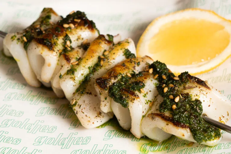 squid dish at Goldies